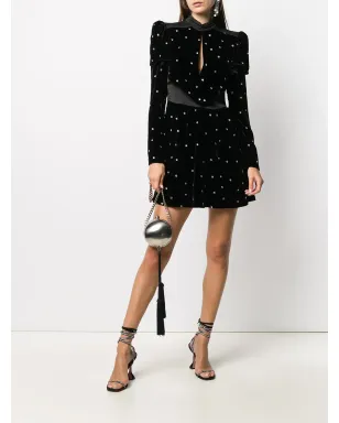 Philosophy Di Lorenzo Serafini クリスタルエンベリッシュドベルベットイブニングドレス - サムネイル2