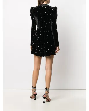 Philosophy Di Lorenzo Serafini クリスタルエンベリッシュドベルベットイブニングドレス - サムネイル4