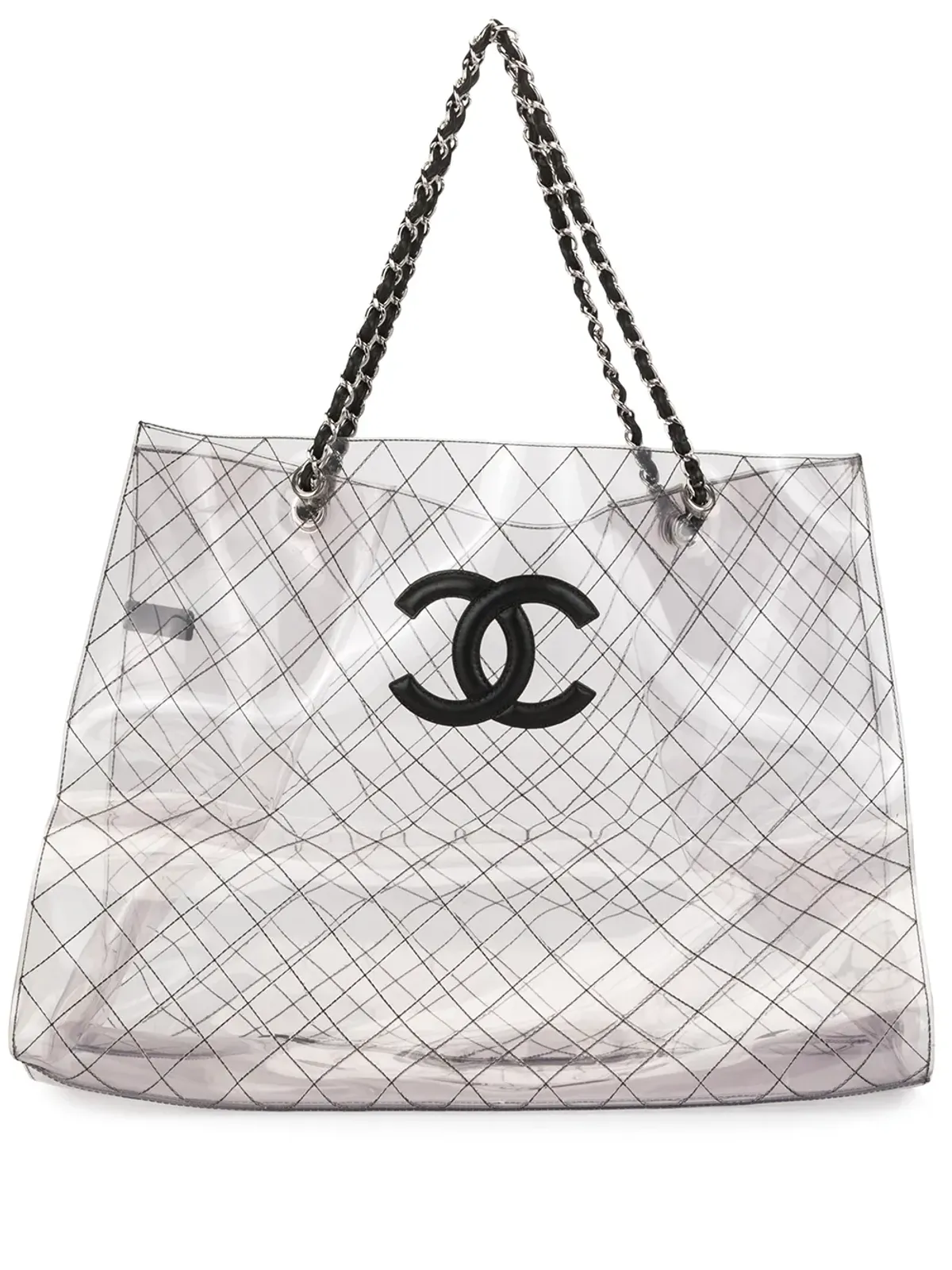 CHANEL Pre-Owned CC ジャンボ ダブルチェーン トートバッグ - 画像1