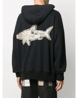 Paul & Shark スラウチー ロゴ刺繍 フード付きパーカー - サムネイル4