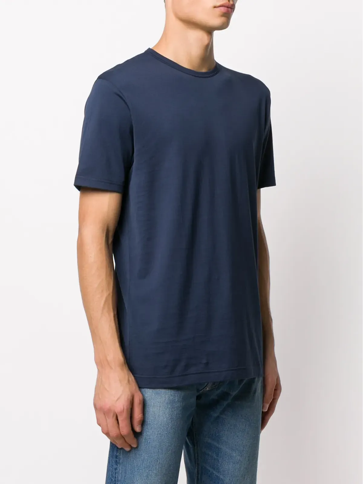 Sunspel クルーネック コットンTシャツ - ブルー - 画像3