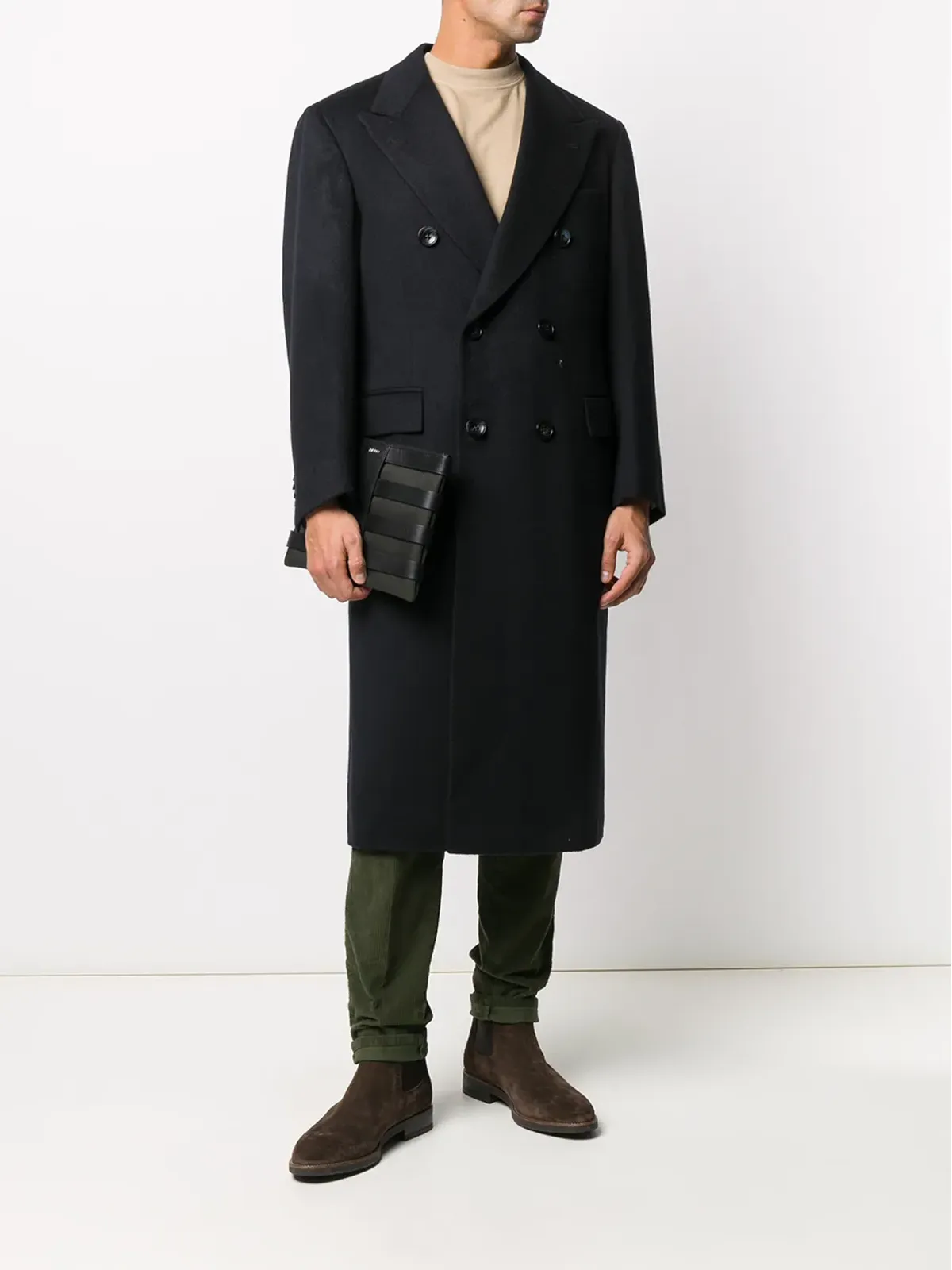 Kiton ダブルブレスト カシミヤ コート - 画像2