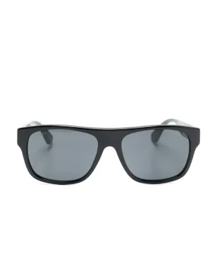 Gucci Eyewear ロゴ刻印サングラス - ブラック - サムネイル1