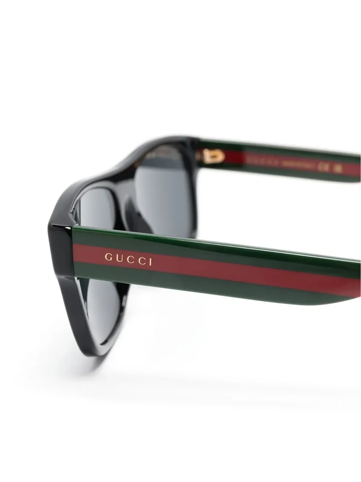 Gucci Eyewear ロゴ刻印サングラス - ブラック - 画像3