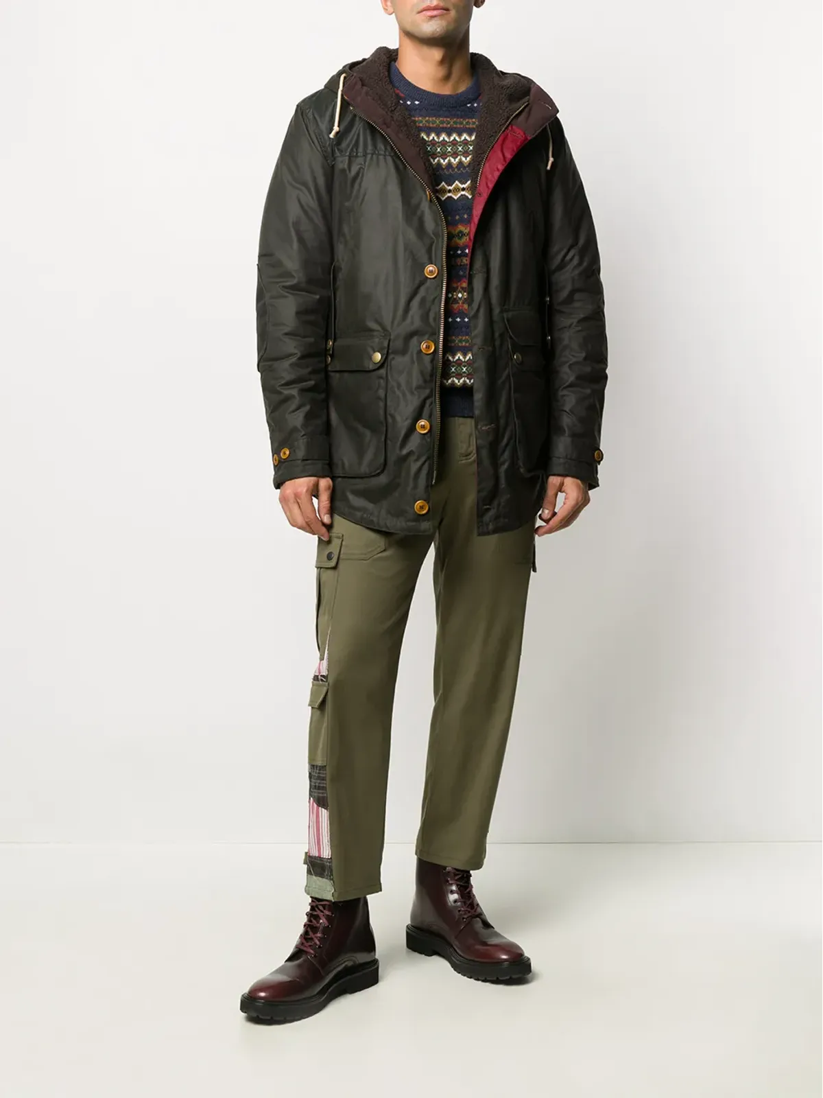 Barbour ゲーム・ワックスド・パーカージャケット - 画像2