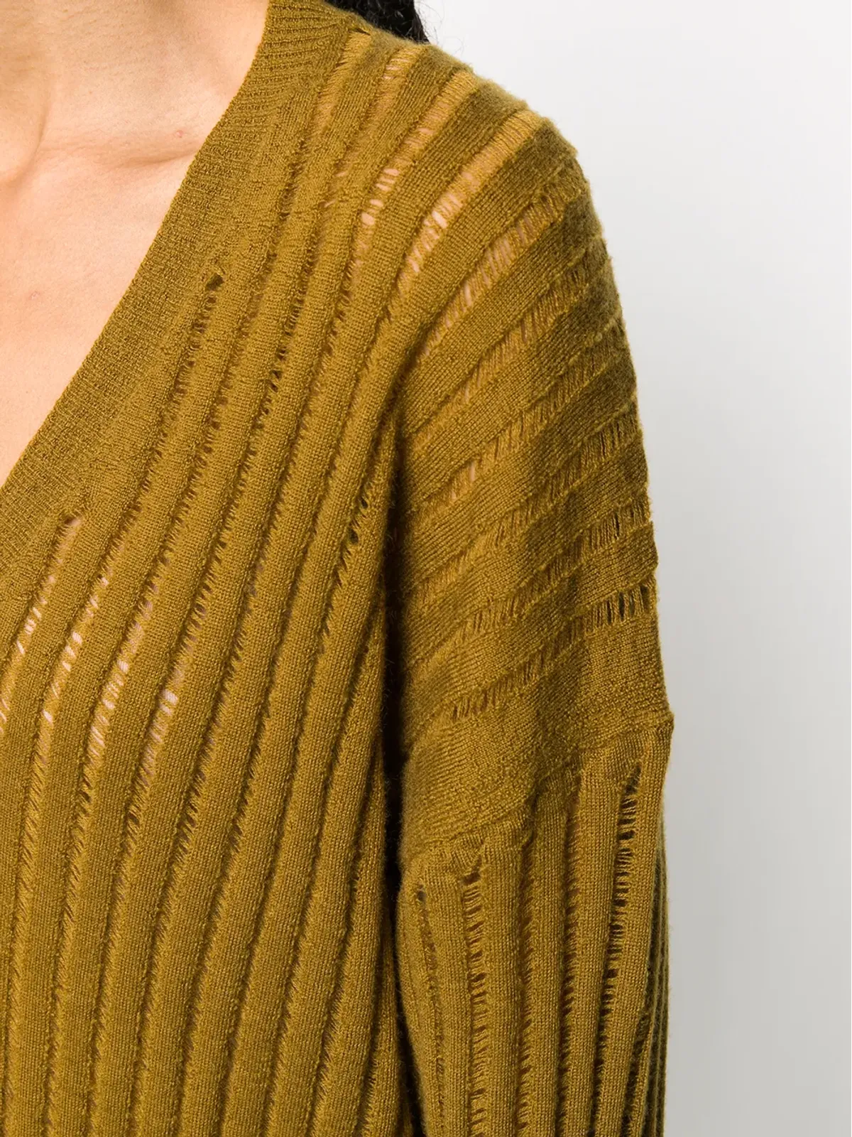 Uma Wang 半透けカシミヤジャンパー - Brown - 画像5