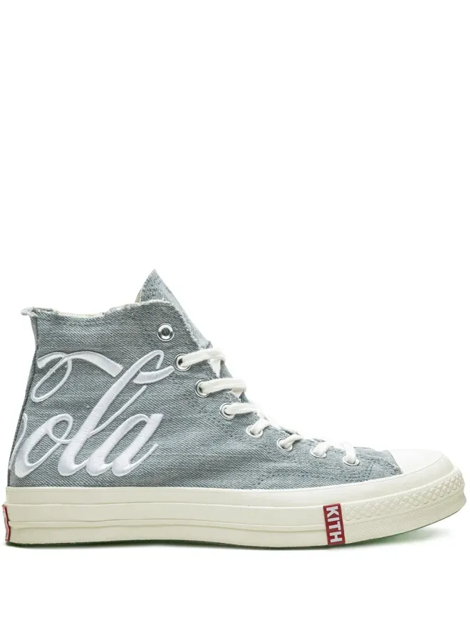 Converse Converse Kith×Coca-Cola チャック70ハイ ウォッシュドデニム スニーカーの商品画像