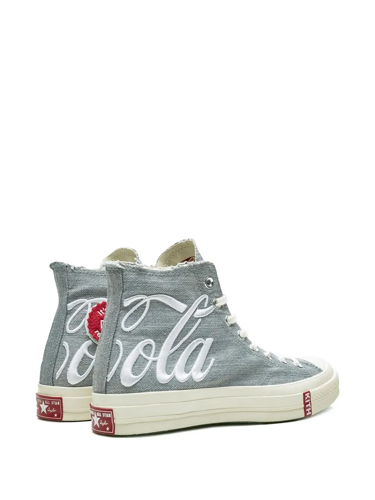 Converse Kith×Coca-Cola チャック70ハイ ウォッシュドデニム スニーカー - 画像3