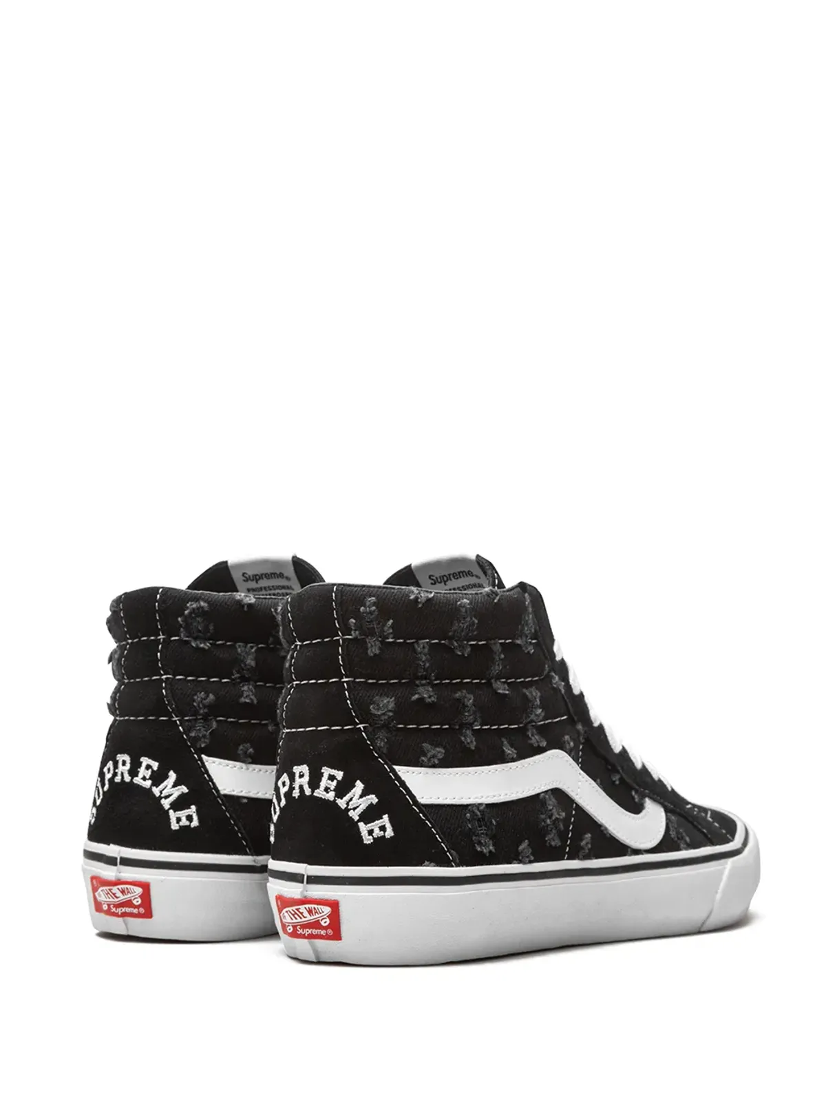 Vans x Supreme スニーカー Sk8-Hi ホールパンチデニム ブラック - 画像3