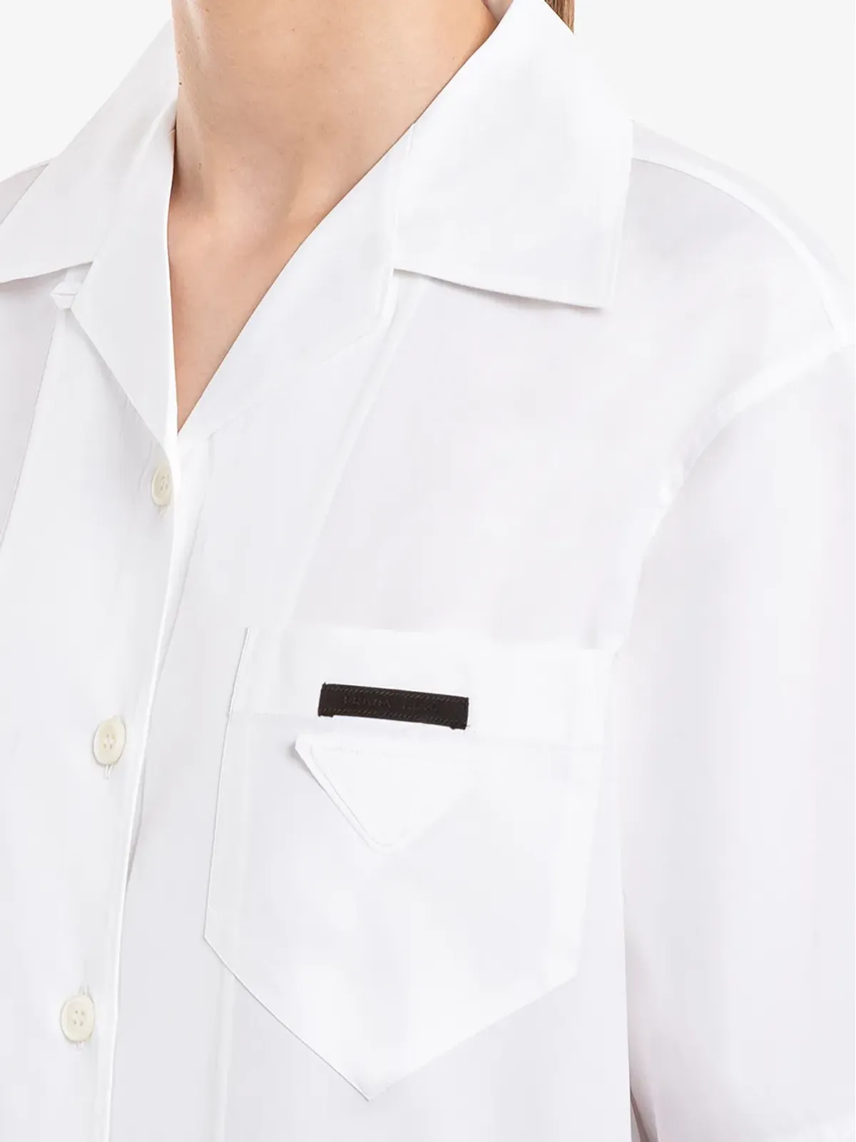 Prada パネル付きボウリング風シャツ - White - 画像5