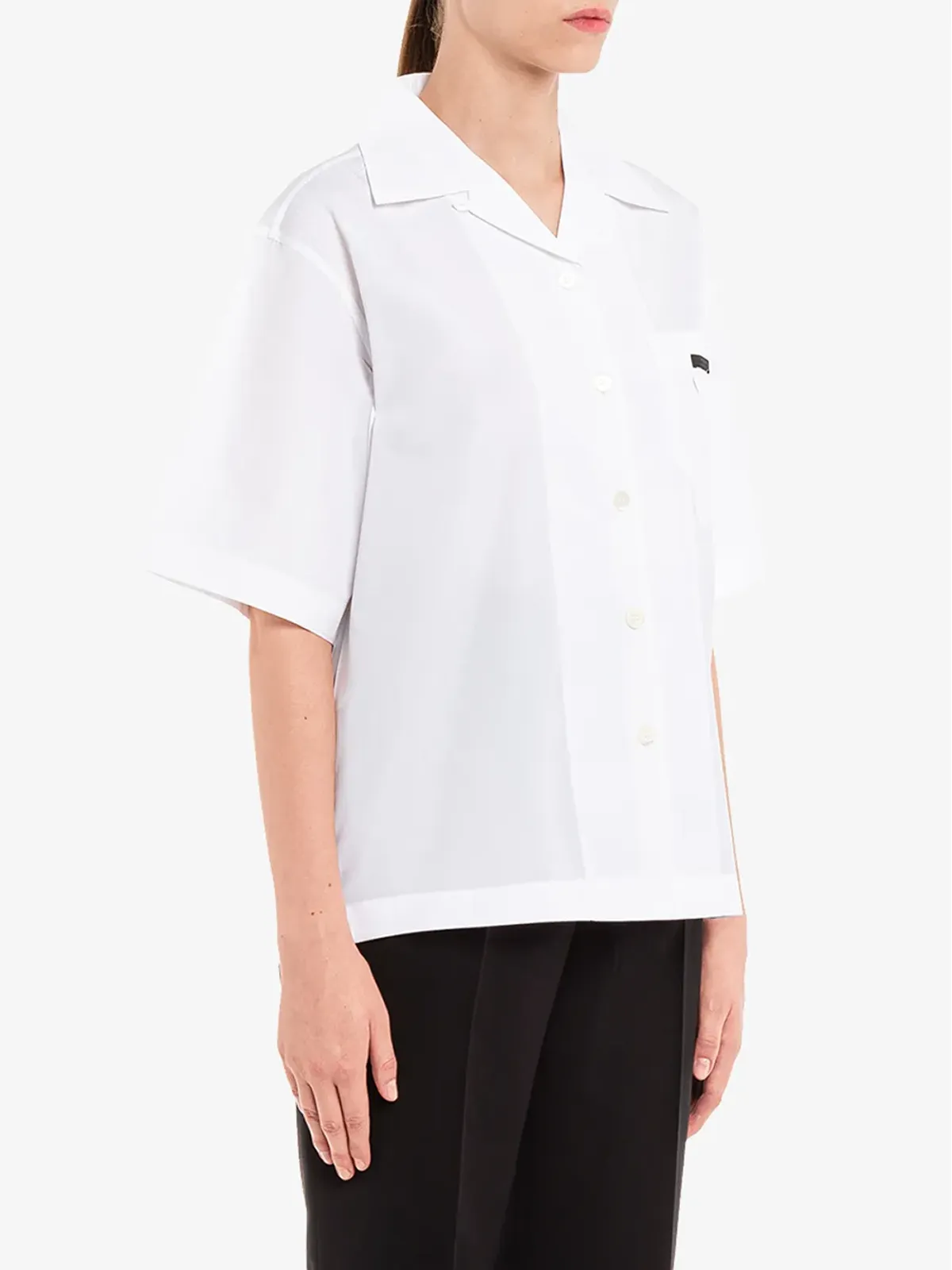 Prada パネル付きボウリング風シャツ - White - 画像3
