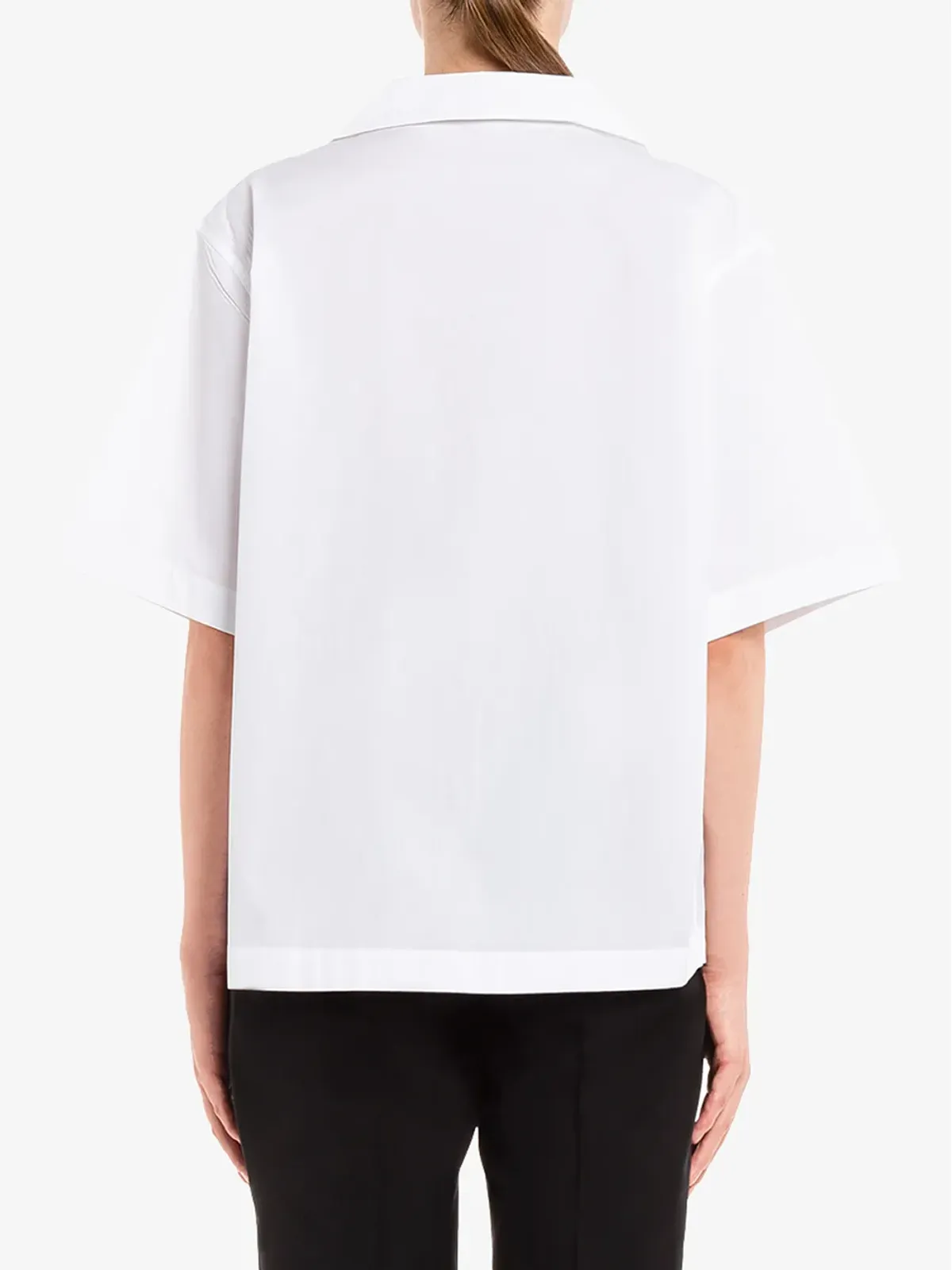 Prada パネル付きボウリング風シャツ - White - 画像4