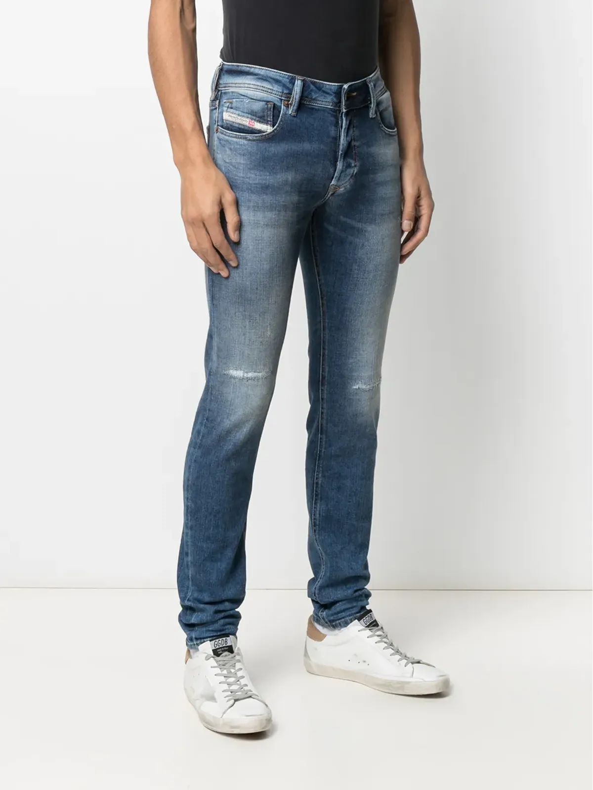 Diesel Sleeker ミッドライズ スリムカット ジーンズ - 画像3