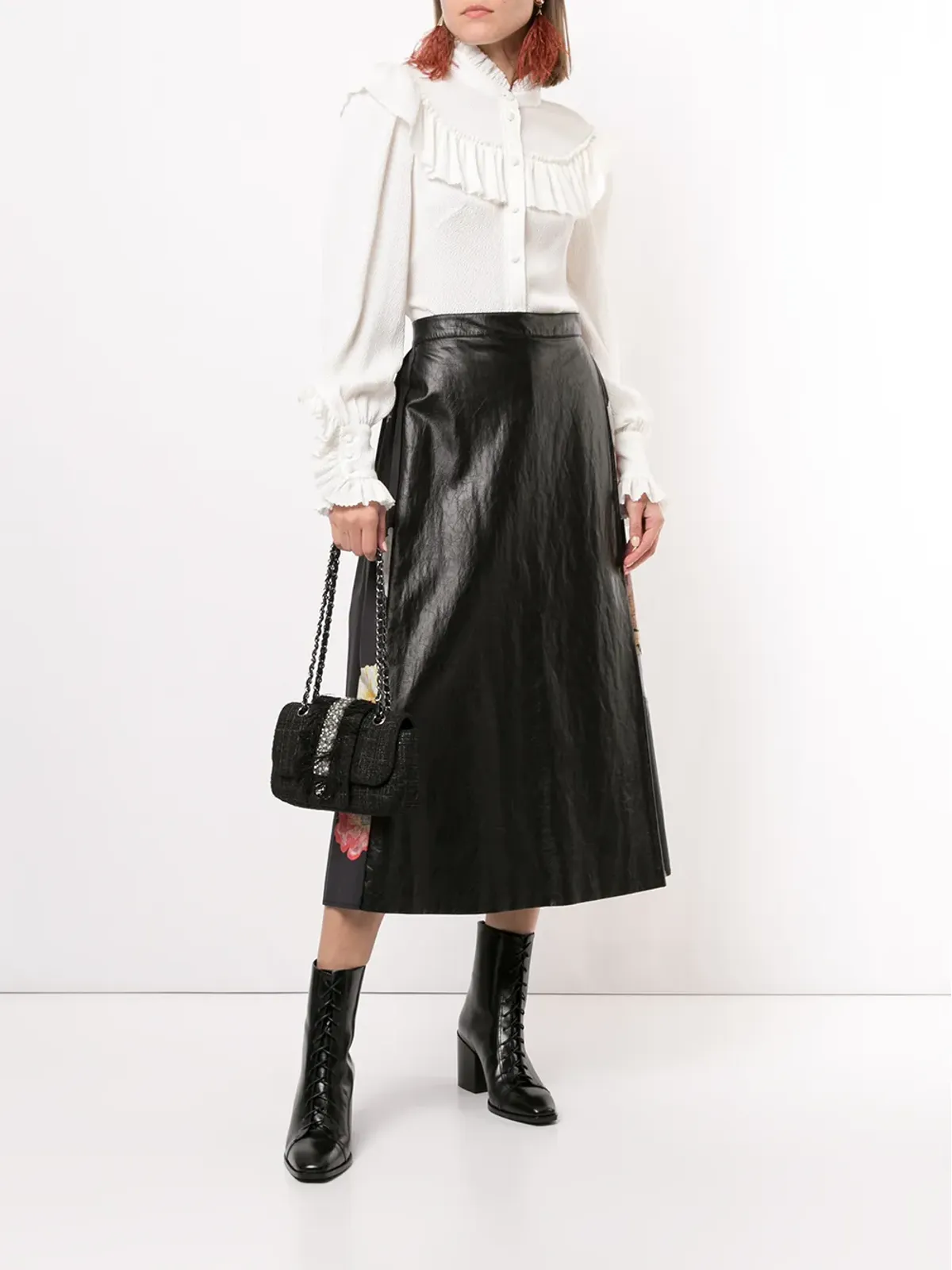 CHANEL Pre-Owned フリンジ付きラインストーンショルダーバッグ - 画像2