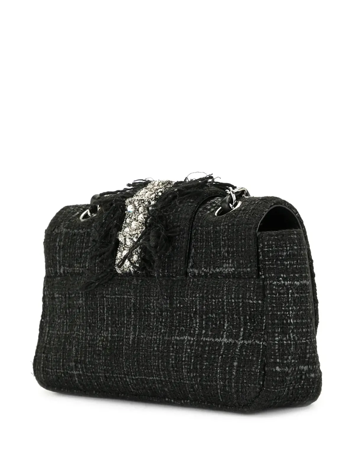 CHANEL Pre-Owned フリンジ付きラインストーンショルダーバッグ - 画像3