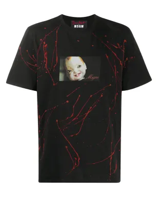 MSGM 写真プリントTシャツ - ブラック - サムネイル1
