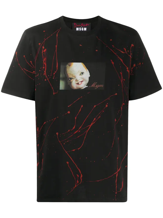 MSGM MSGM 写真プリントTシャツ - ブラックの商品画像