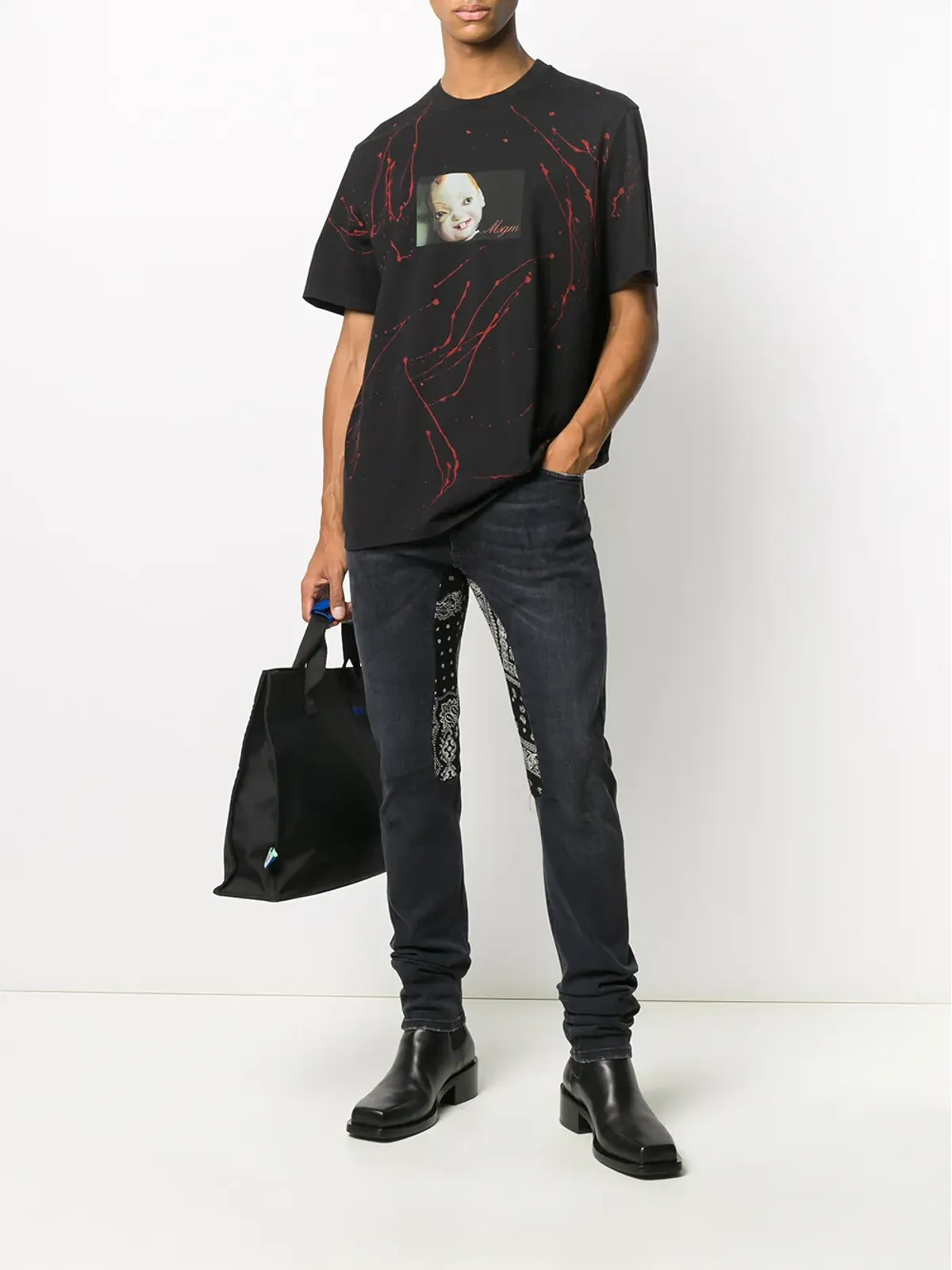 MSGM 写真プリントTシャツ - ブラック - 画像2