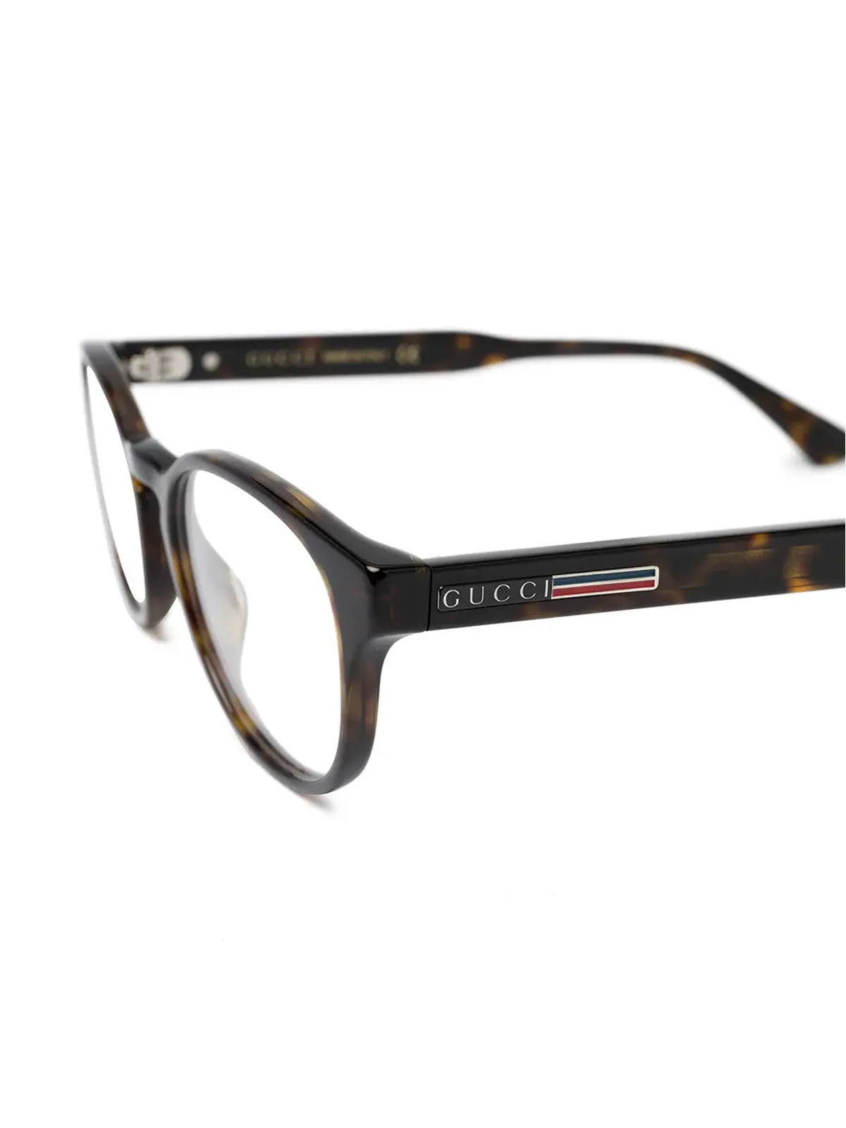 Gucci Eyewear ラウンドフレーム ロゴ入りメガネ - 画像3
