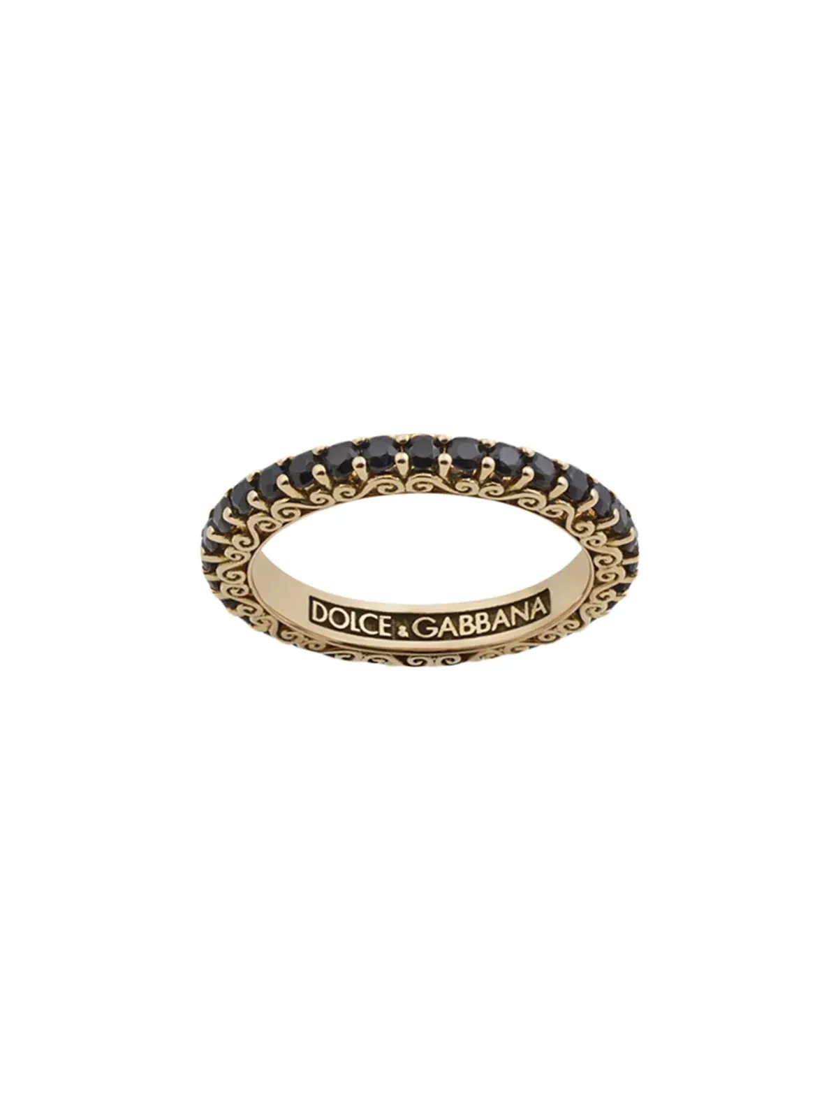 Dolce & Gabbana 18Kイエローゴールド シチリア サファイア リング - ブラック - 画像1