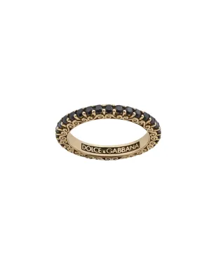 Dolce & Gabbana 18Kイエローゴールド シチリア サファイア リング - ブラック - サムネイル1