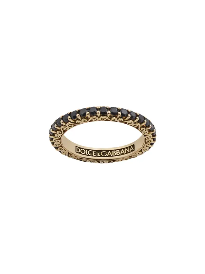 Dolce & Gabbana Dolce & Gabbana 18Kイエローゴールド シチリア サファイア リング - ブラックの商品画像