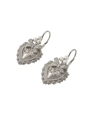 Dolce & Gabbana デボーション ダイヤモンドと真珠のイヤリング - シルバー - サムネイル2