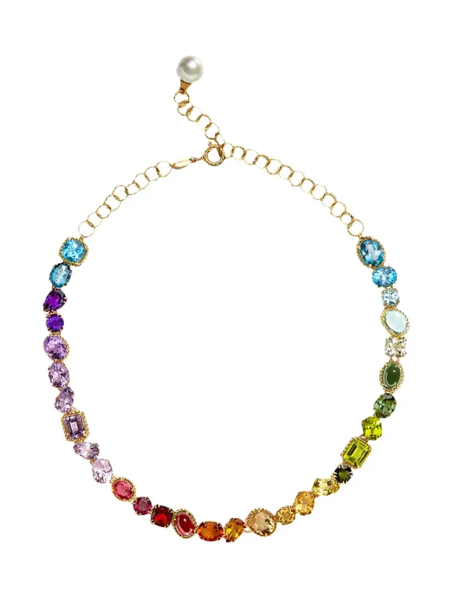 Dolce & Gabbana Dolce & Gabbana 18Kイエローゴールド虹色宝石ネックレスの商品画像
