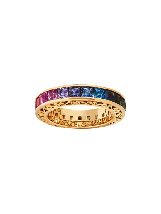 Dolce & Gabbana Dolce & Gabbana 18K イエローゴールド レインボーサファイア リングの商品画像