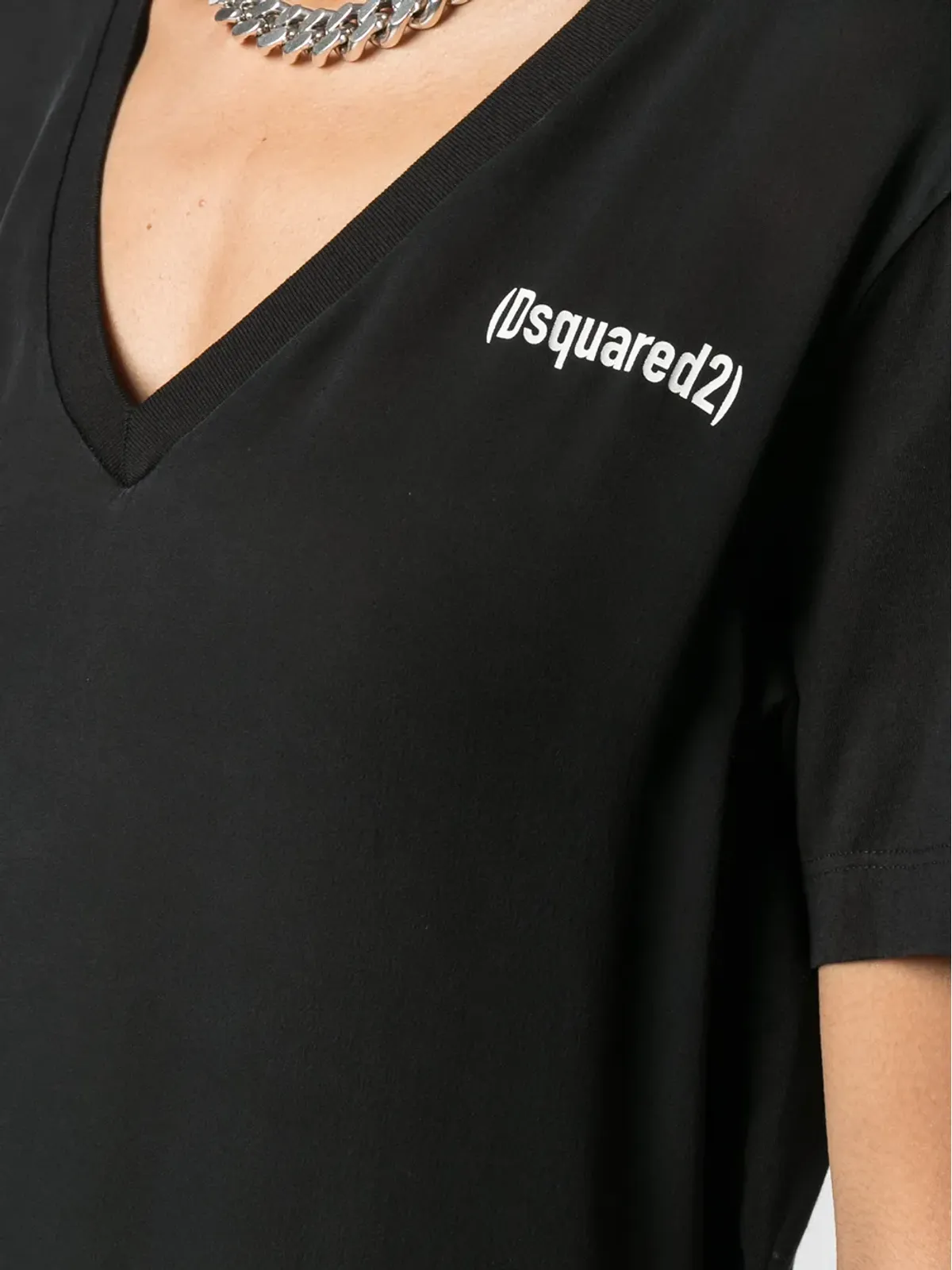 DSQUARED2 サイドスリット ロゴ Tシャツ - 画像5