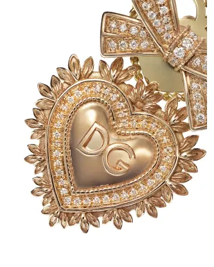 Dolce & Gabbana 18K イエローゴールド Devotion ダイヤモンド イヤリング - サムネイル3