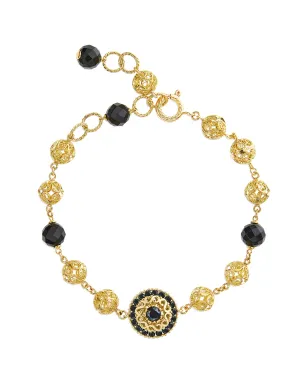 Dolce & Gabbana 18K イエローゴールド シチリア ジェイドとサファイア ブレスレット - サムネイル1