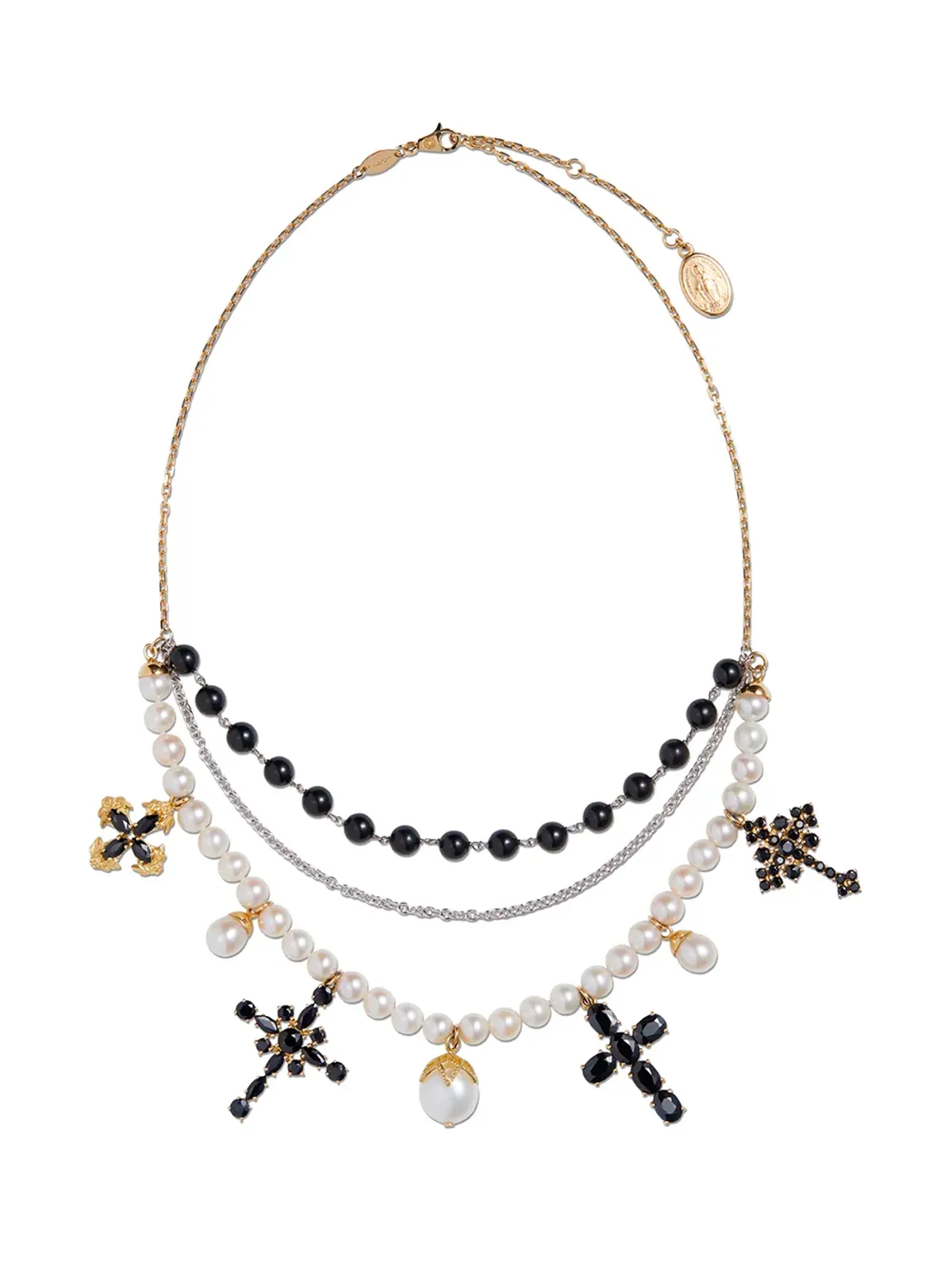 Dolce & Gabbana 18Kイエローゴールドとホワイトゴールド シチリア サファイア ネックレス - 画像1