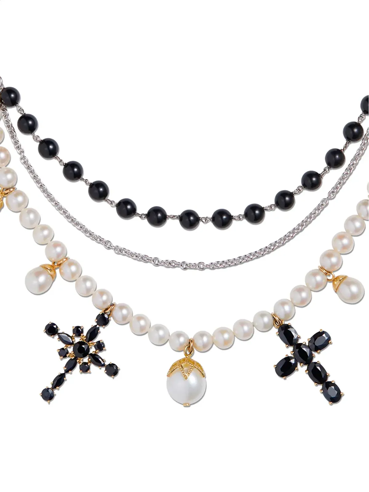 Dolce & Gabbana 18Kイエローゴールドとホワイトゴールド シチリア サファイア ネックレス - 画像2