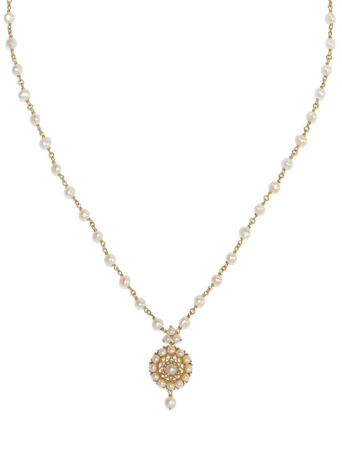 Dolce & Gabbana 18K イエローゴールド パール ネックレス - 画像2