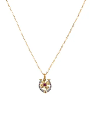 Dolce & Gabbana 18Kホワイトゴールドと18Kイエローゴールド グッドラック ルビー ネックレス - サムネイル2
