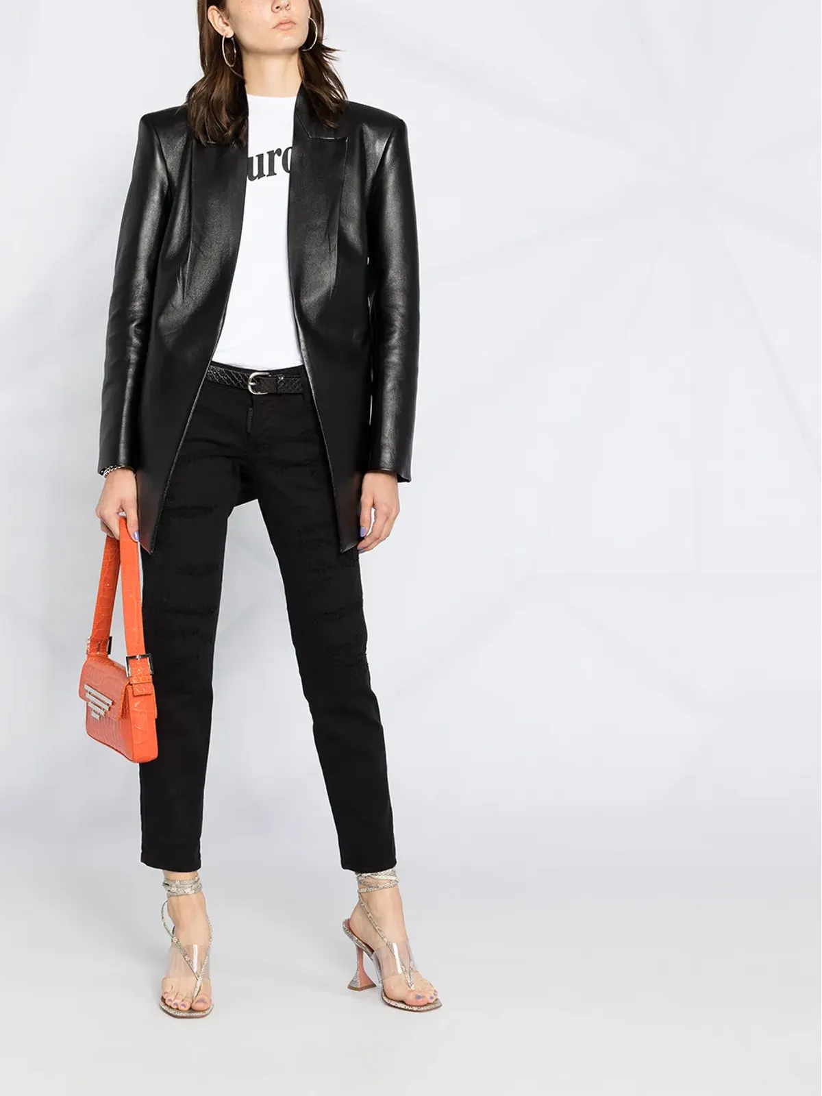 DSQUARED2 ミッドライズ クロップドジーンズ - ブラック - 画像2