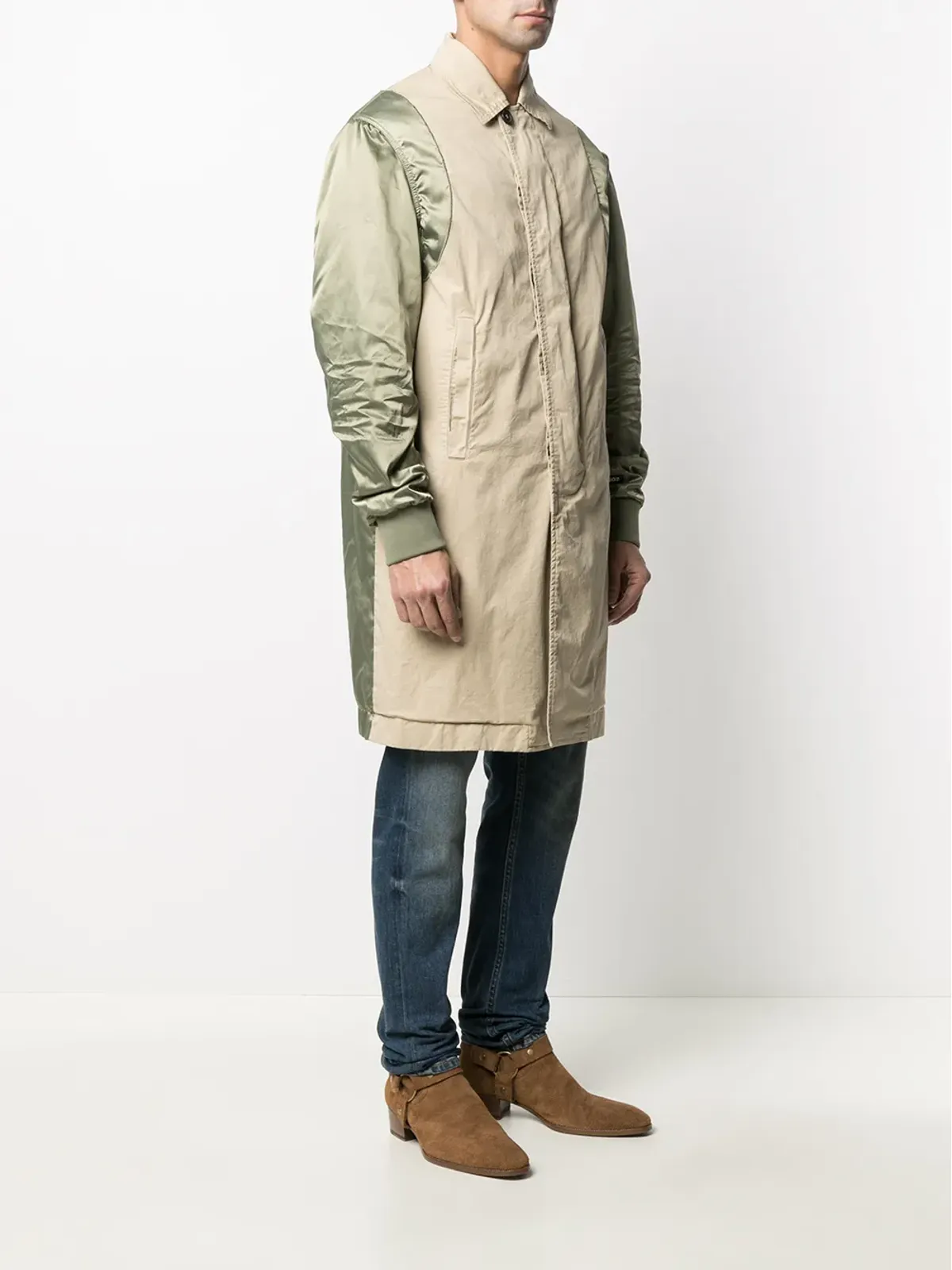 DSQUARED2 コントラスト袖のシングルブレストコート - 画像3