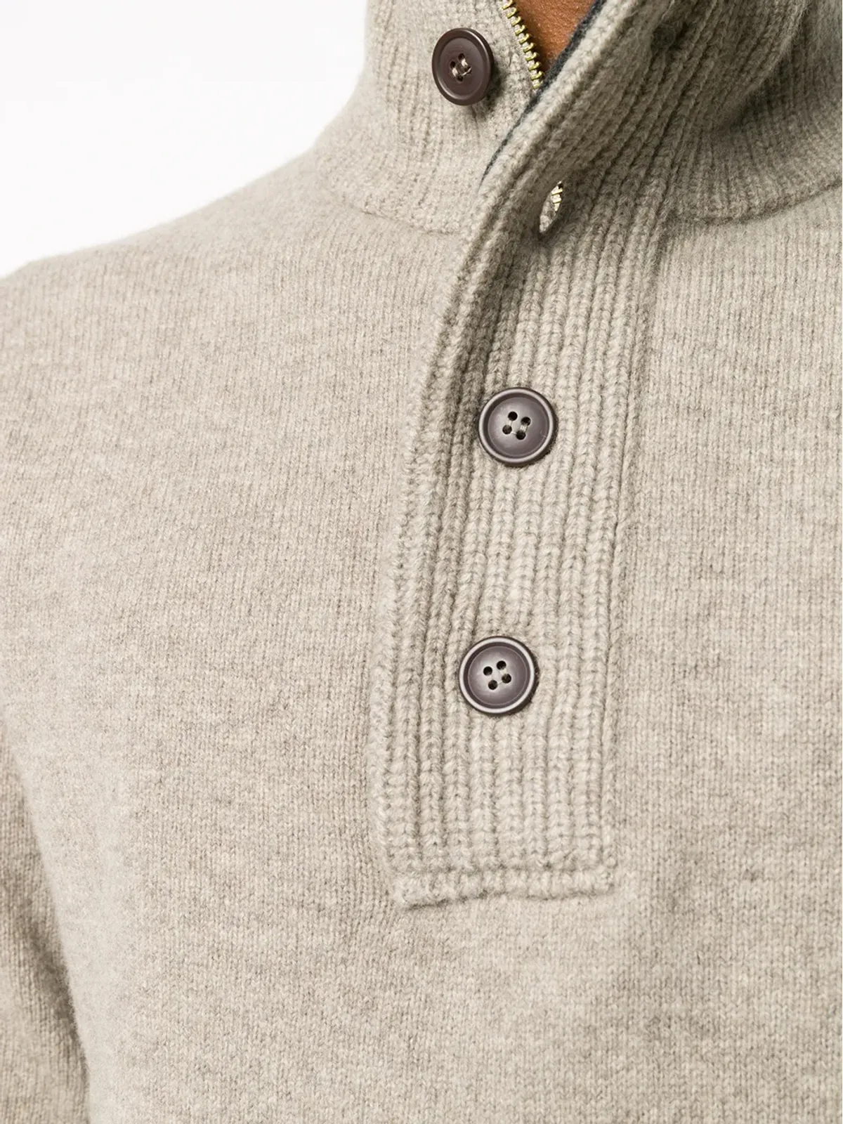 Barbour スタンドアップカラー ボタン留め ジャンパー - Neutrals - 画像5