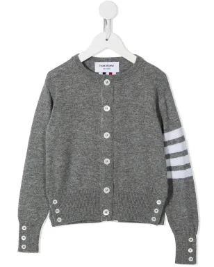 Thom Browne Kids 4-Bar クルーネック カシミア カーディガン - サムネイル1