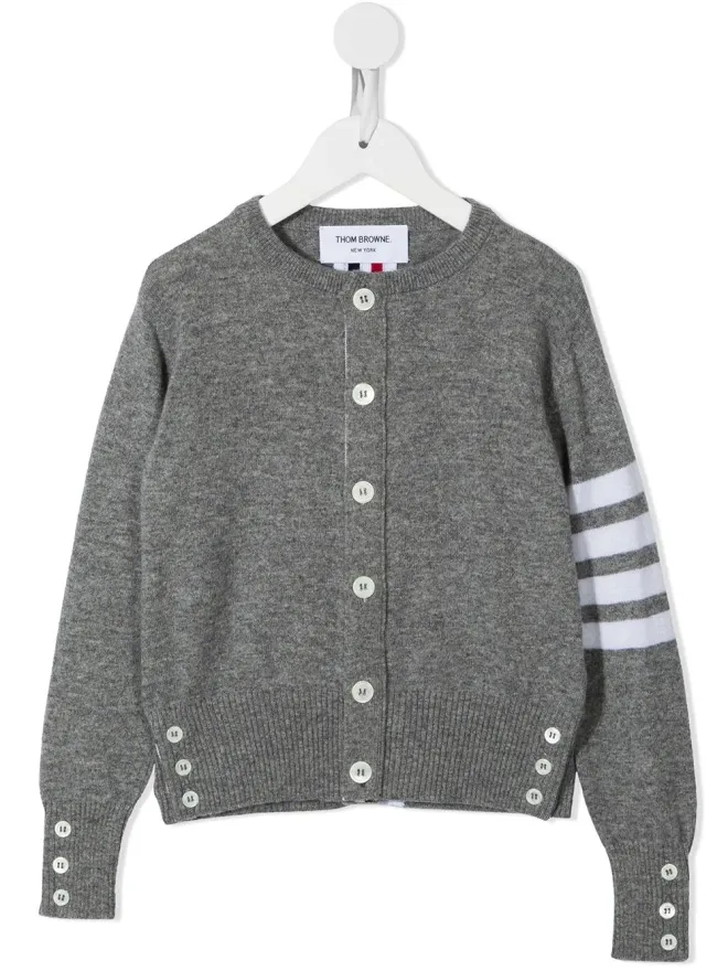 Thom Browne Kids Thom Browne Kids 4-Bar クルーネック カシミア カーディガンの商品画像