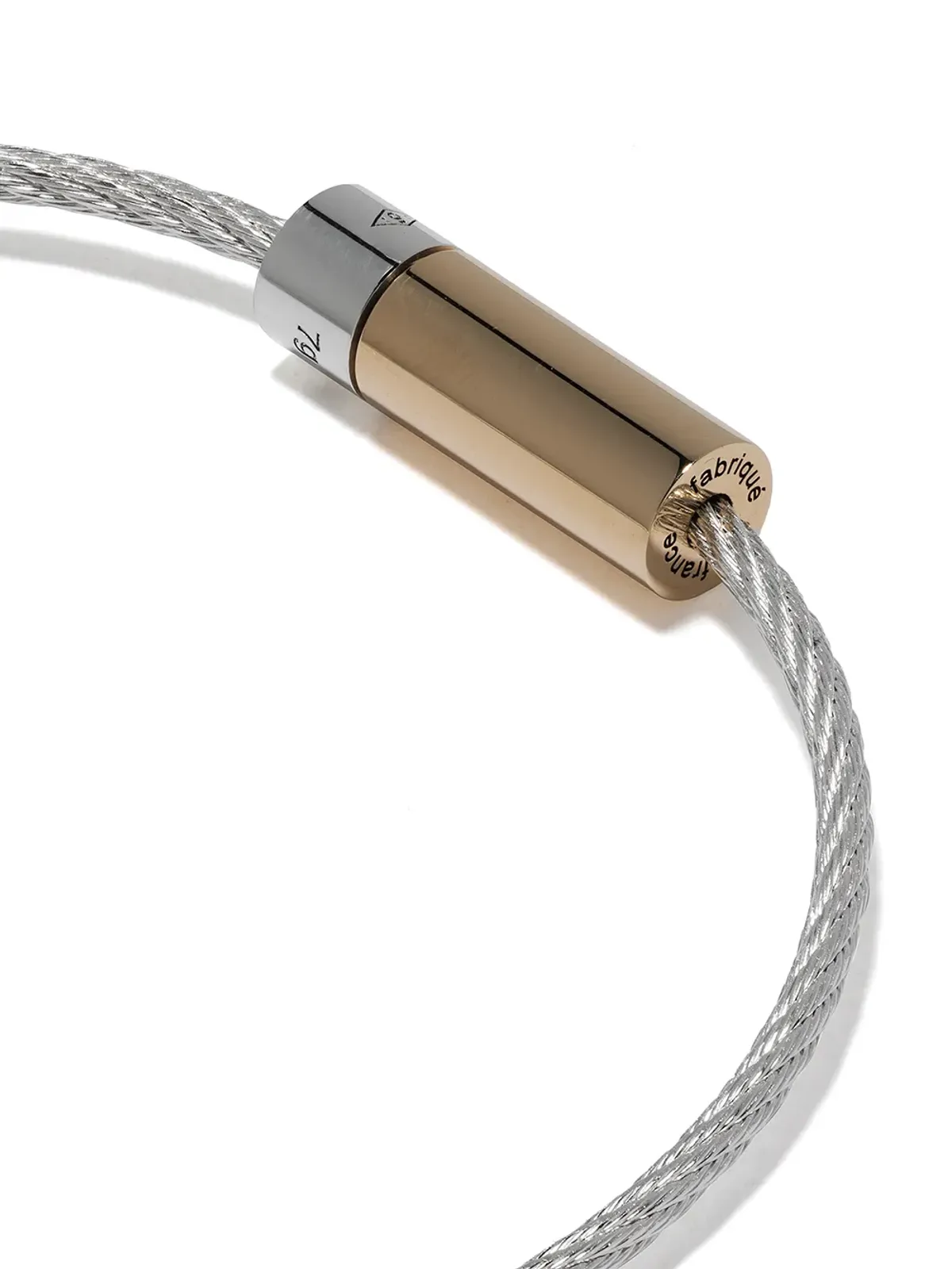 Le Gramme 18Kゴールドとシルバー 7g ポリッシュ バイカラー ケーブル ブレスレット - 画像5