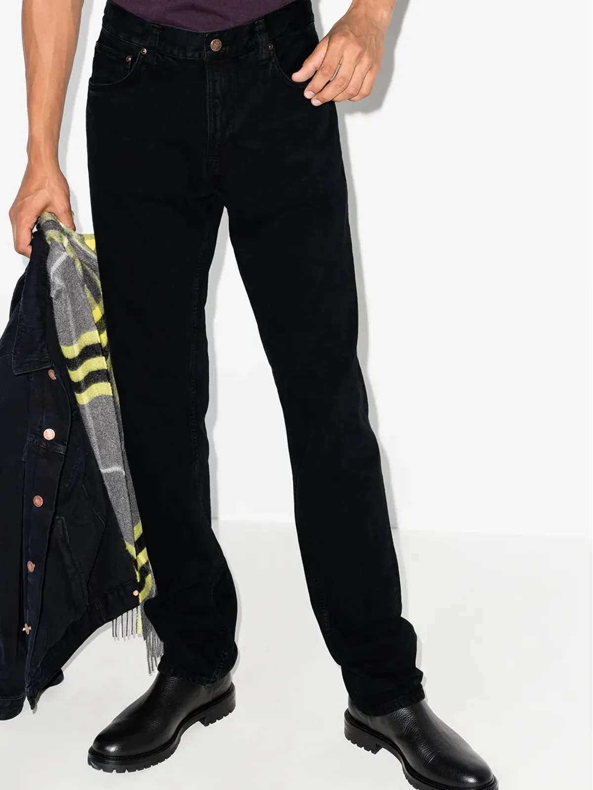 Nudie Jeans Gritty Jackson straight-leg jeans - Black - 画像2