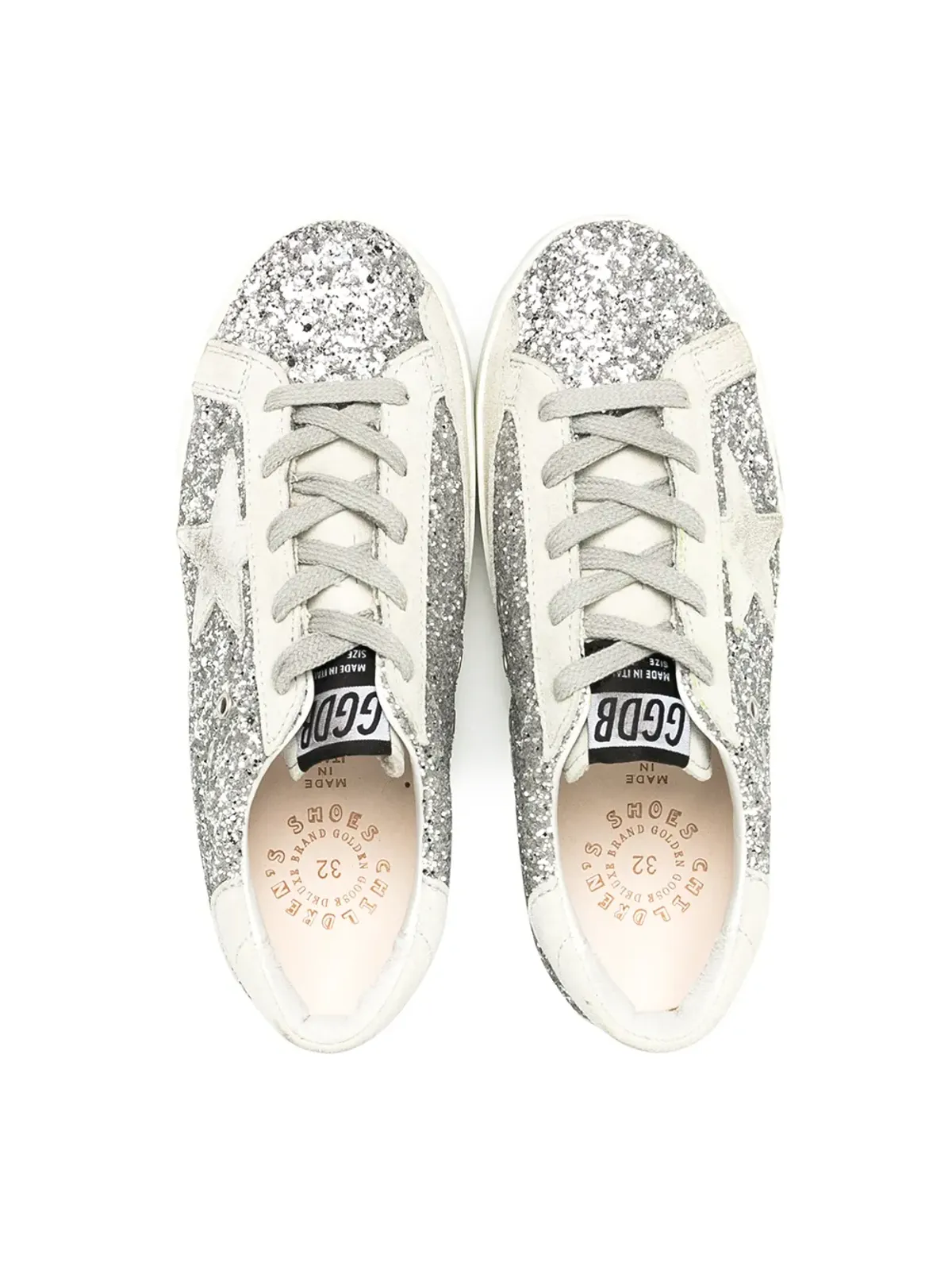 Golden Goose Kids スーパースター グリッター ロー・トップ スニーカー - シルバー - 画像3