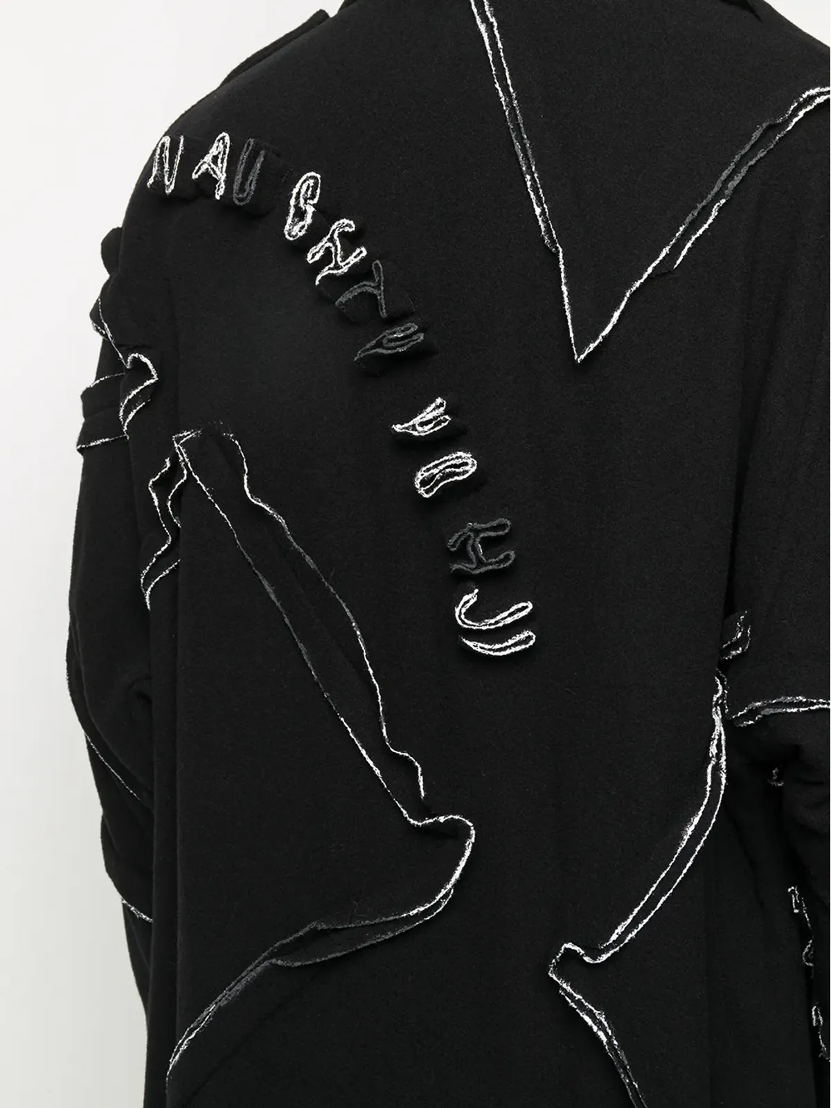 Yohji Yamamoto テクスチャード トリム コート - 画像5