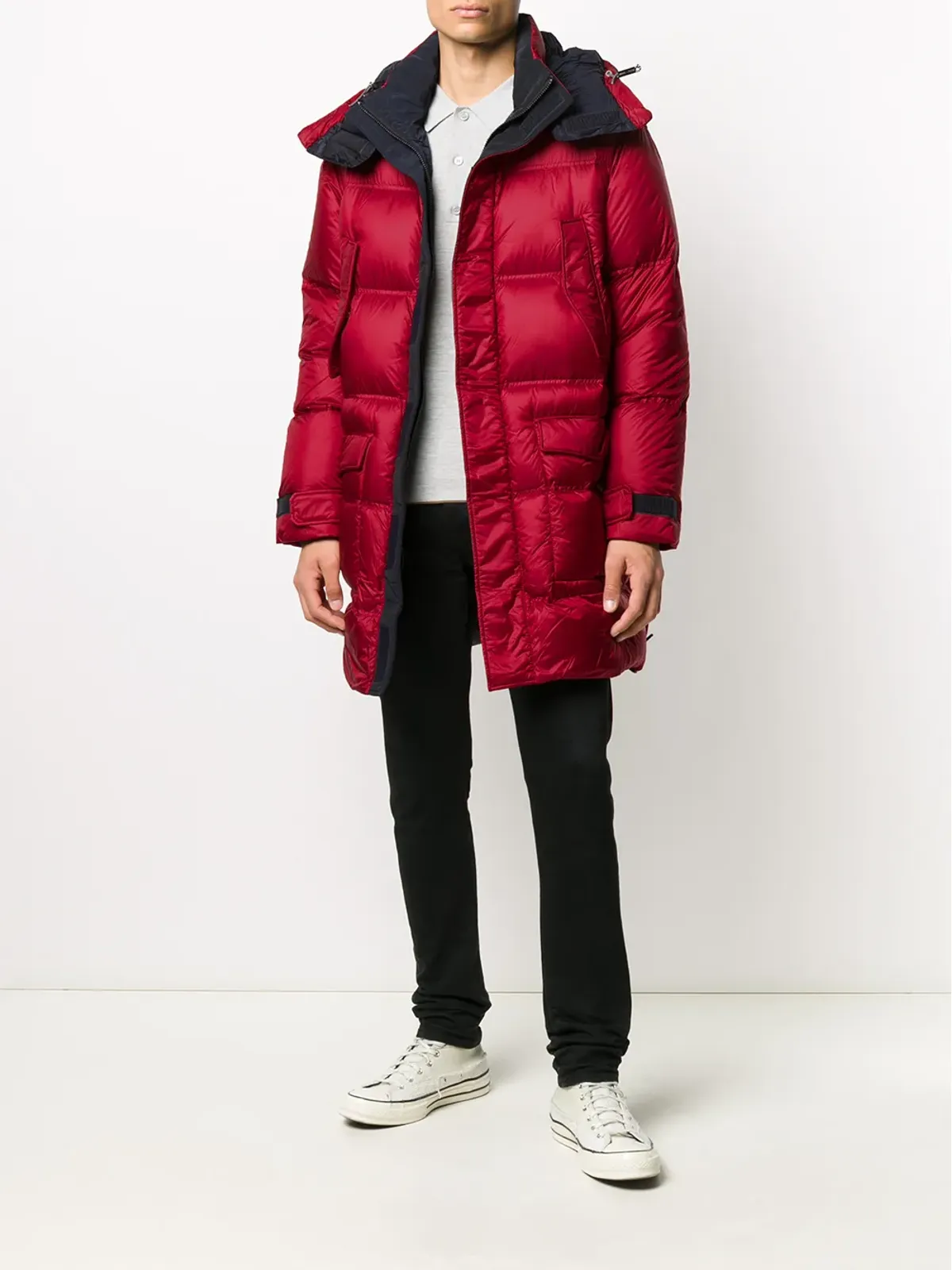 Emporio Armani コントラストフード付きダウンパーカ - 画像2