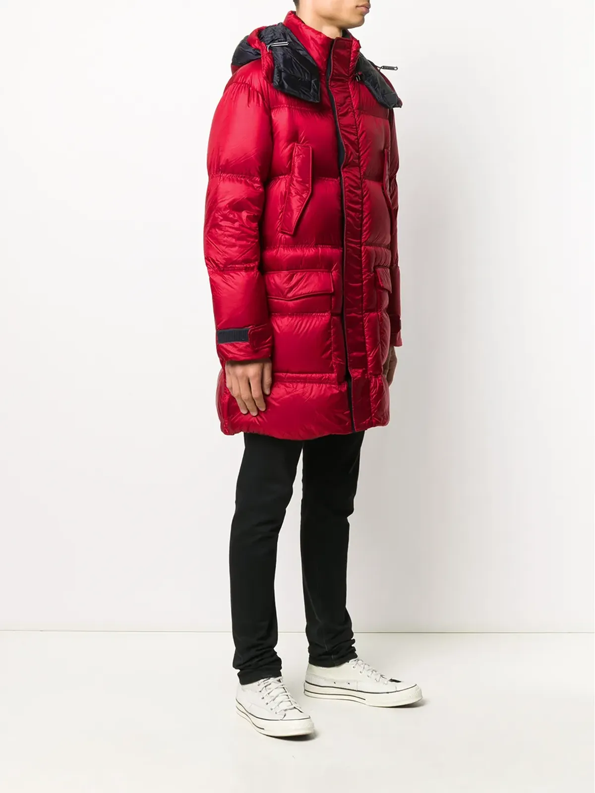Emporio Armani コントラストフード付きダウンパーカ - 画像3