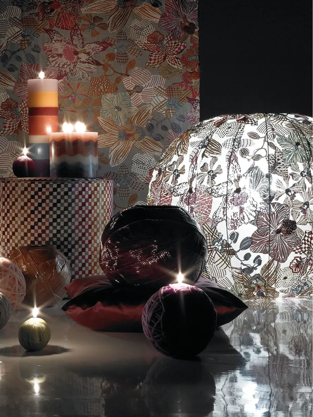 Missoni Home Gomitolo キャンドル（3本セット） - ブルー - 画像3
