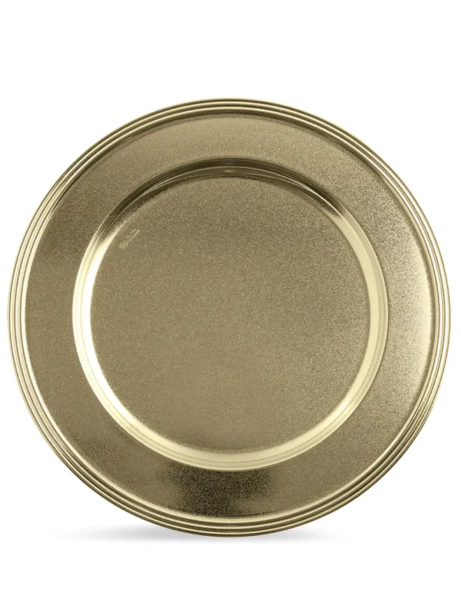 Sambonet Sambonet Avenue stripe-edge plate（31cm）- ゴールドの商品画像