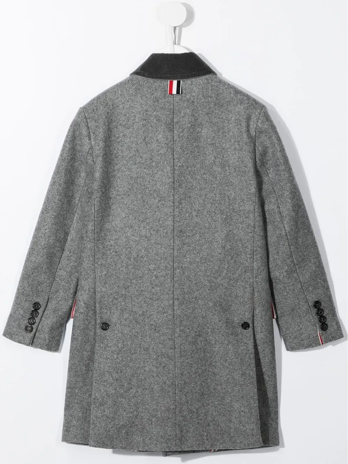 Thom Browne Kids チェスターフィールド メルトンウールコート - 画像2